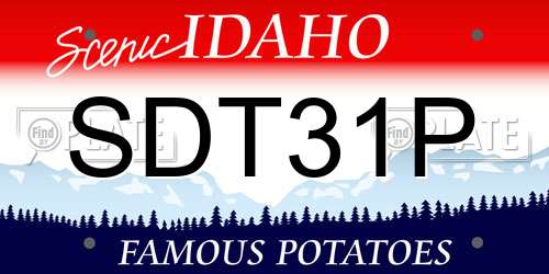 SDT31P Idaho License Plate
