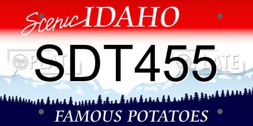 SDT455 Idaho License Plate