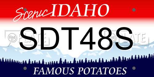SDT48S Idaho License Plate