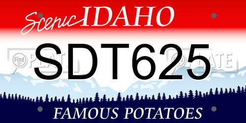 SDT625 Idaho License Plate