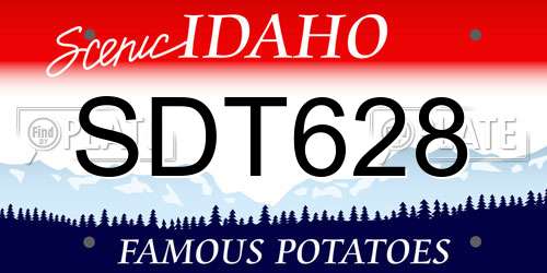 SDT628 Idaho License Plate