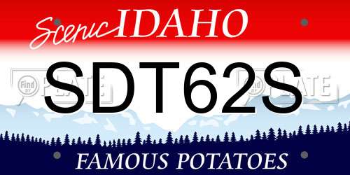 SDT62S Idaho License Plate