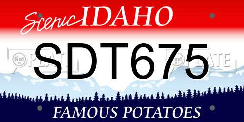SDT675 Idaho License Plate