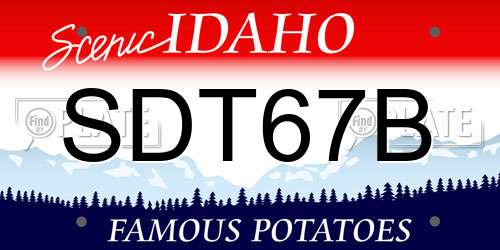 SDT67B Idaho License Plate