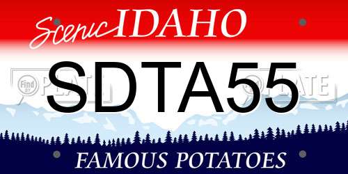 SDTA55 Idaho License Plate