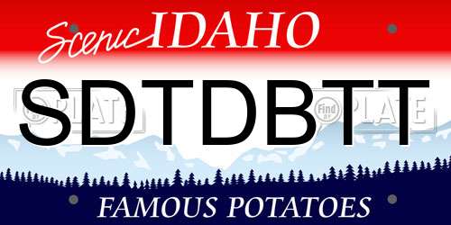 SDTDBTT Idaho License Plate