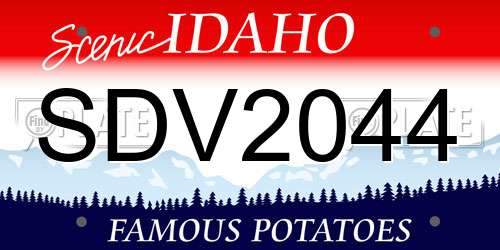 SDV2044 Idaho License Plate