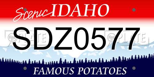 SDZ0577 Idaho License Plate