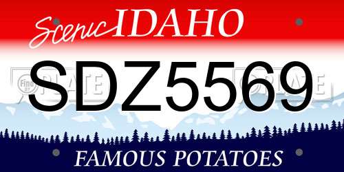 SDZ5569 Idaho License Plate