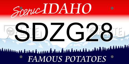 SDZG28 Idaho License Plate