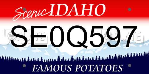 SE0Q597 Idaho License Plate