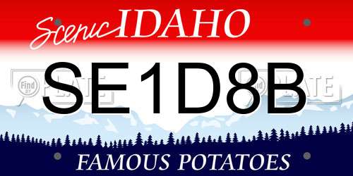 SE1D8B Idaho License Plate