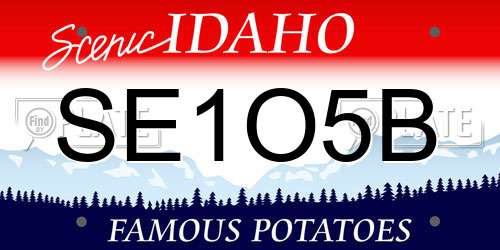 SE1O5B Idaho License Plate