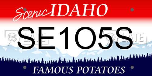 SE1O5S Idaho License Plate