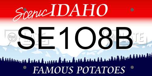 SE1O8B Idaho License Plate