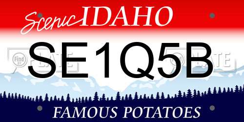 SE1Q5B Idaho License Plate