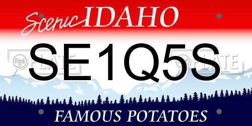 SE1Q5S Idaho License Plate