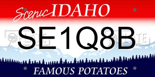 SE1Q8B Idaho License Plate