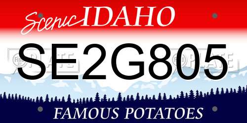 SE2G805 Idaho License Plate
