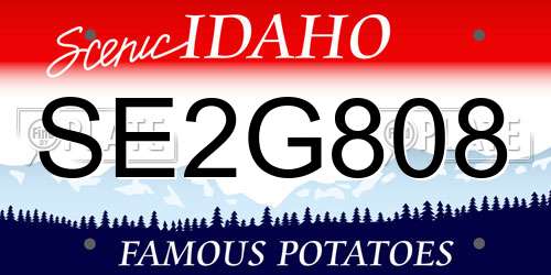 SE2G808 Idaho License Plate