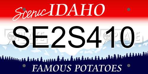 SE2S410 Idaho License Plate