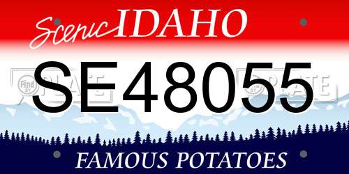 SE48055 Idaho License Plate