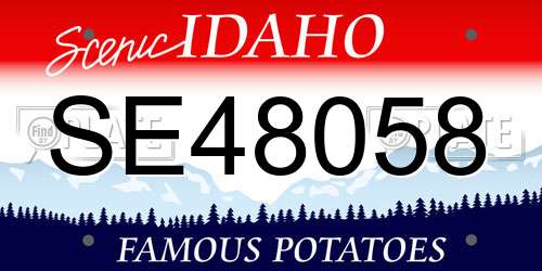 SE48058 Idaho License Plate