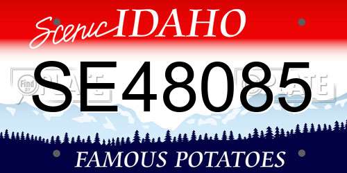 SE48085 Idaho License Plate