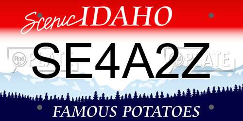SE4A2Z Idaho License Plate