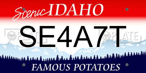 SE4A7T Idaho License Plate
