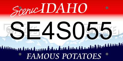 SE4S055 Idaho License Plate
