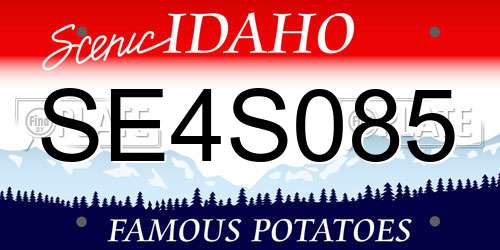 SE4S085 Idaho License Plate