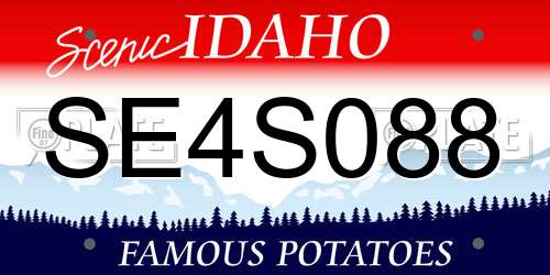 SE4S088 Idaho License Plate