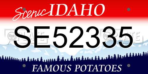 SE52335 Idaho License Plate