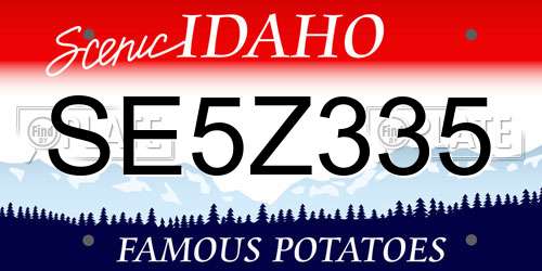 SE5Z335 Idaho License Plate