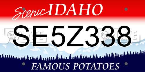 SE5Z338 Idaho License Plate