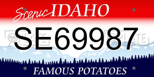 SE69987 Idaho License Plate