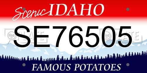 SE76505 Idaho License Plate