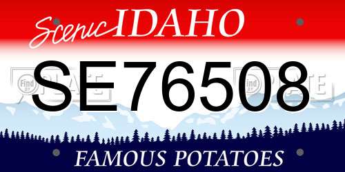 SE76508 Idaho License Plate