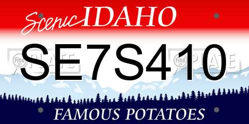 SE7S410 Idaho License Plate