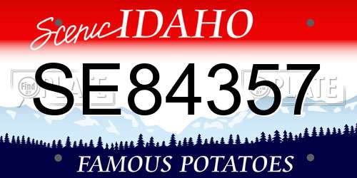 SE84357 Idaho License Plate