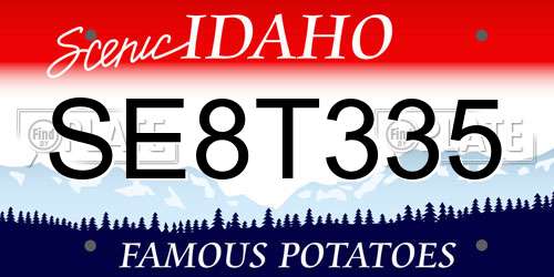 SE8T335 Idaho License Plate