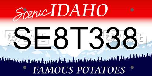 SE8T338 Idaho License Plate