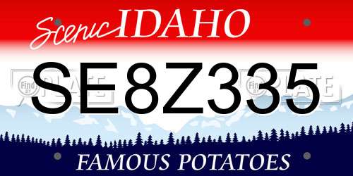SE8Z335 Idaho License Plate