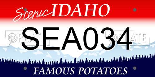 SEA034 Idaho License Plate