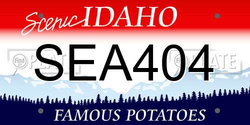 SEA404 Idaho License Plate