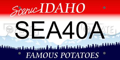 SEA40A Idaho License Plate