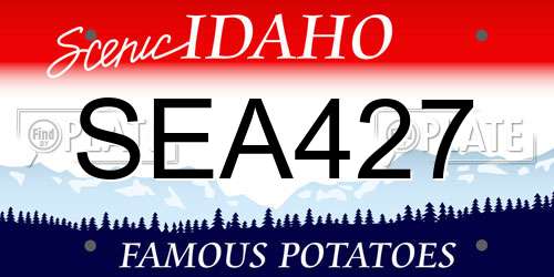 SEA427 Idaho License Plate