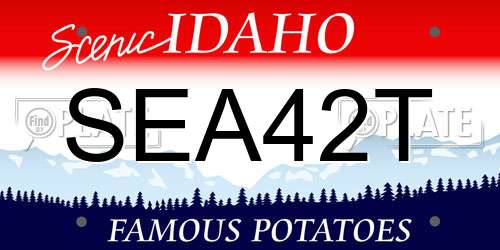 SEA42T Idaho License Plate
