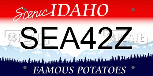 SEA42Z Idaho License Plate